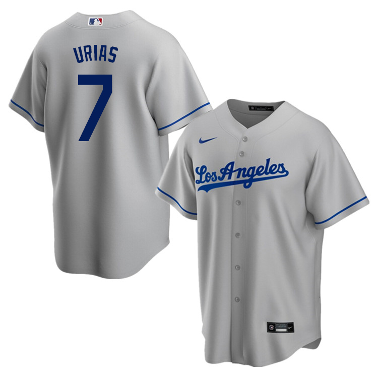 Nike Men #7 Julio Urias Los Angeles Dodgers Baseball Jerseys Sale-Gray